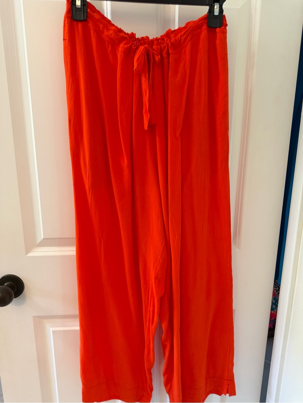 Jams World Bright Red Orange Wide-Leg Drawstring Pants
